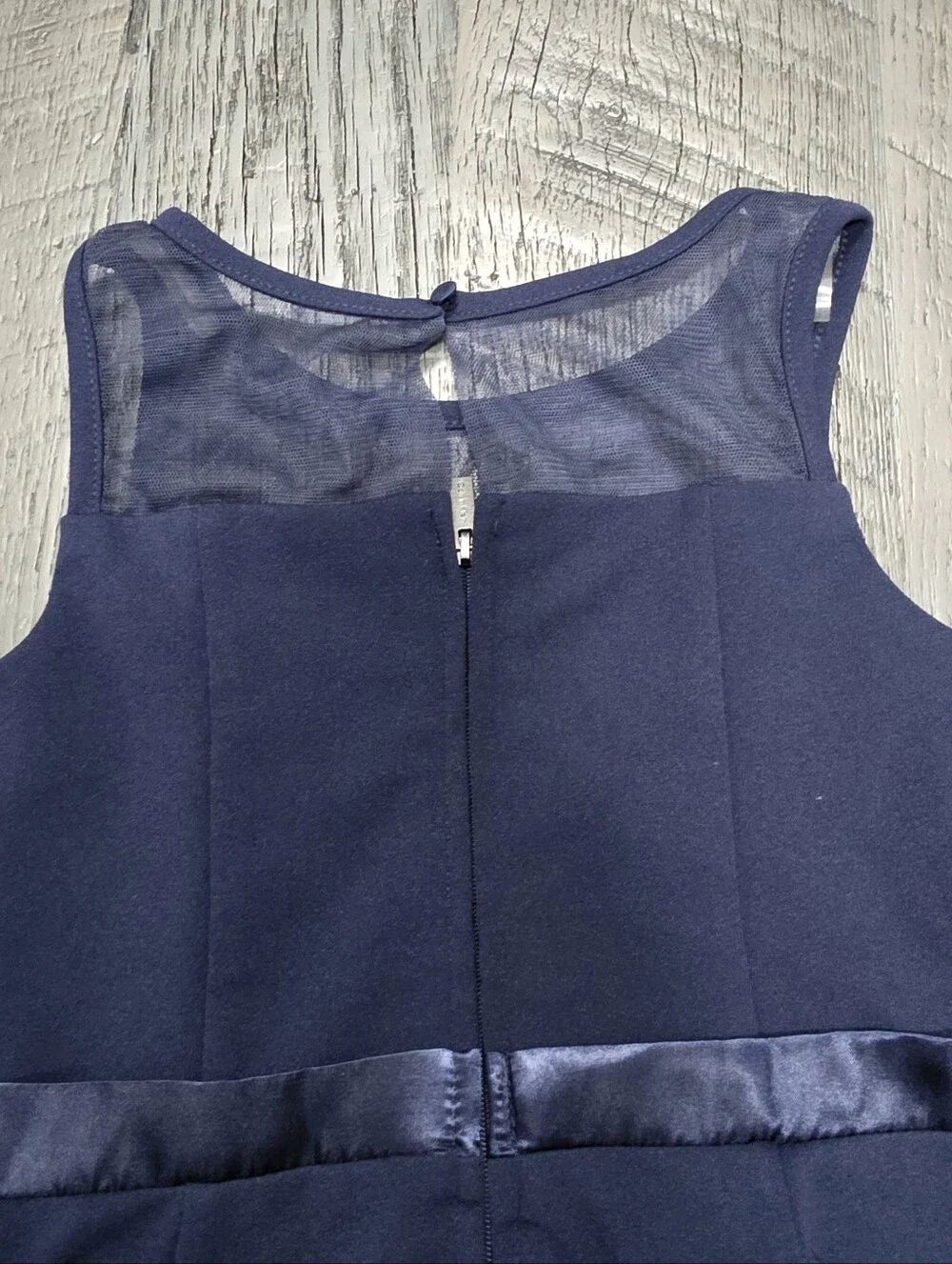 Calvin Klein Girls Sleeveless Navy Bow Party Dress( Sz:8)